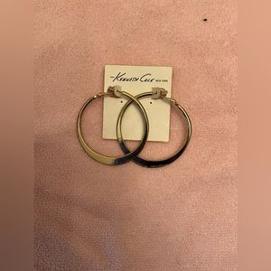 Kenneth Cole Gold Tone Hoop Earrings